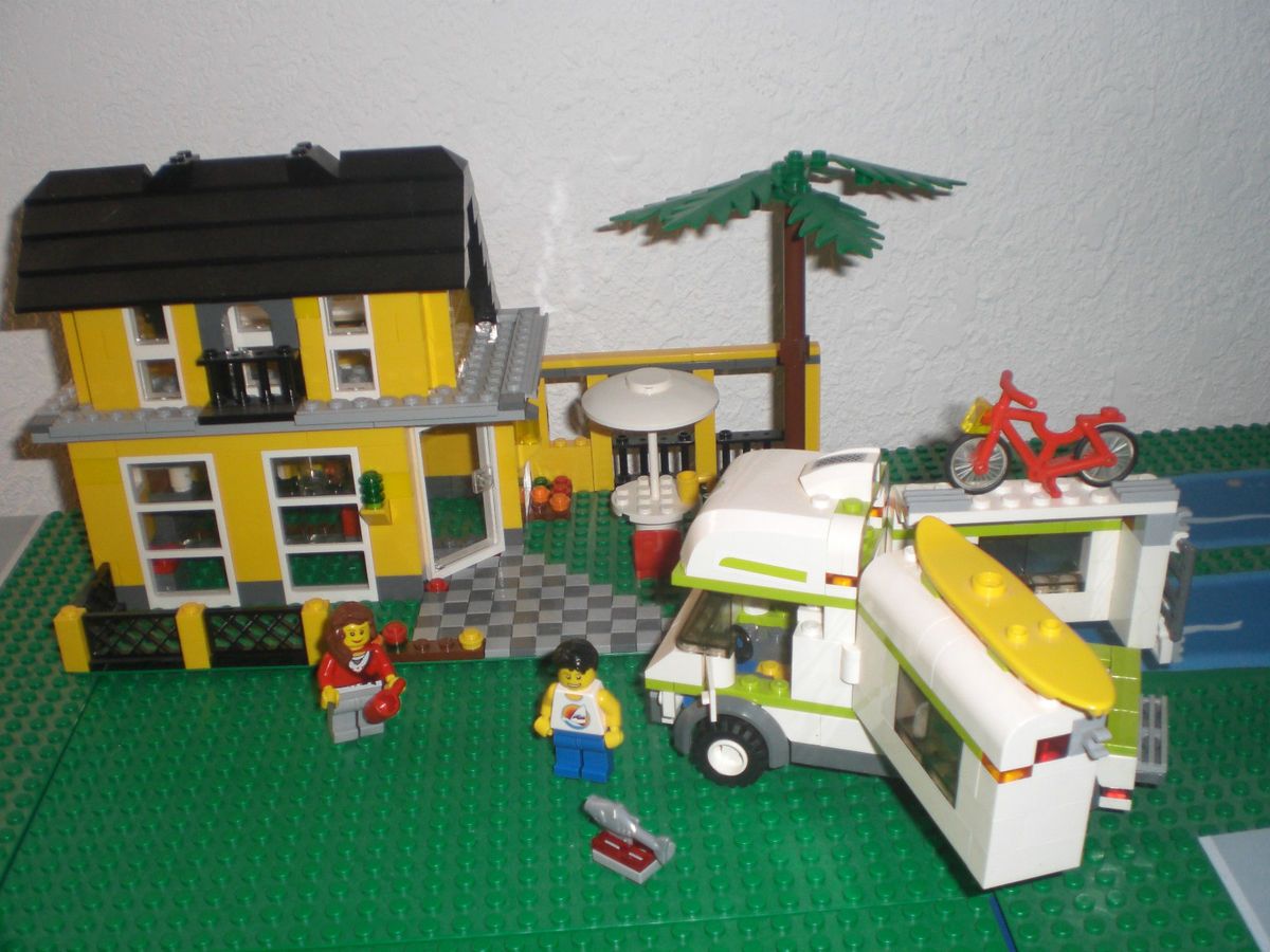 Lego Retired Creator 3in1 4996 1 2 3 Beach House 7639 Camper 2 mini