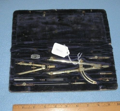 Riefler Germany Drafting Set with A Beam Trammel Compass