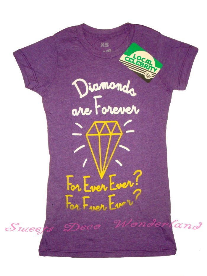 Local Celebrity Diamonds Are Forever Tee T Shirt BNWT