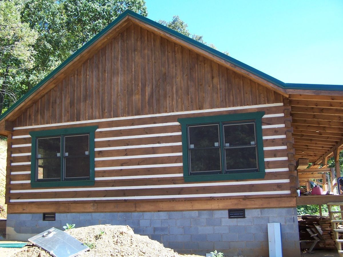 Log Home Package Kit 30 x 50 One Level Logs Porch and Roof System $