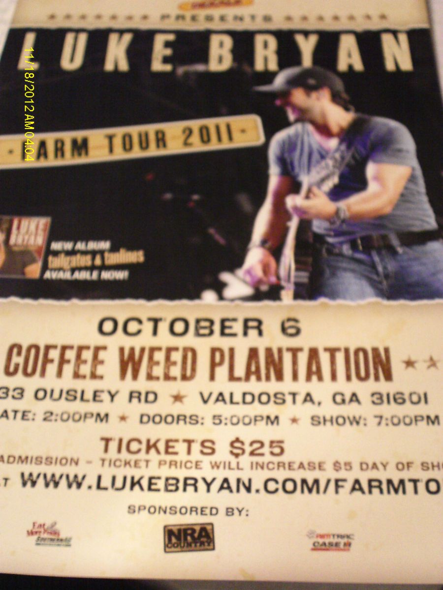 Luke Bryan Farm Tour 2011 Mini Poster