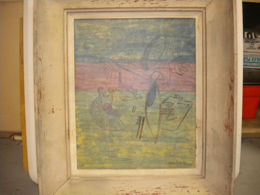 Antique Old OIL ON CANVAS PAINTING ABSTRACT LISTED ARTIST Mark Rothko