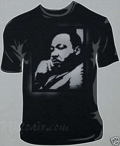 Martin Luther King Jr Airbrush Stencil Shirt Airbrushed