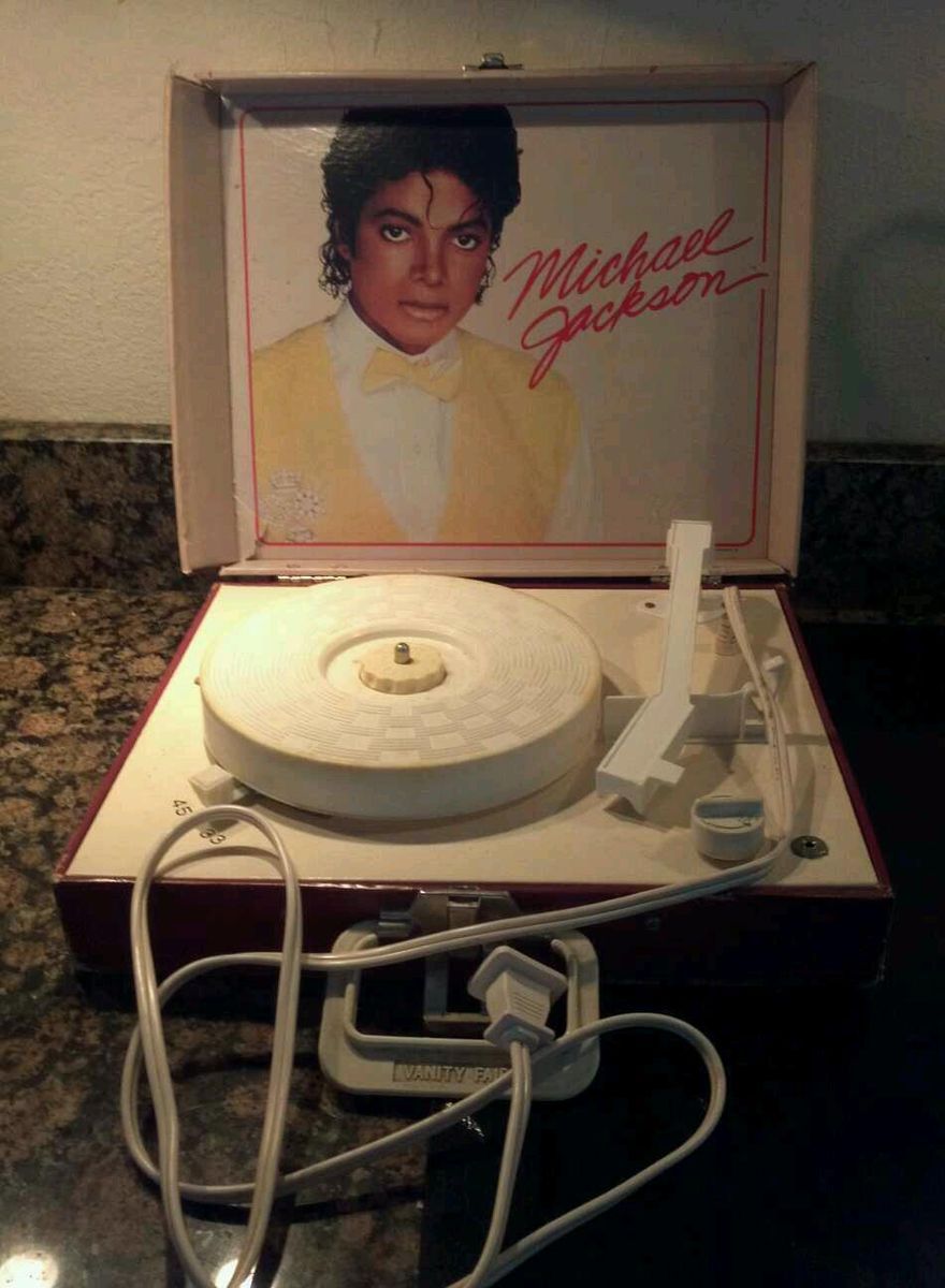 Michael Jackson Vintage Record Player Portable 80S
