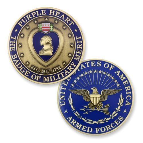 New Purple Heart Challenge Coin Badge of Merit Coin