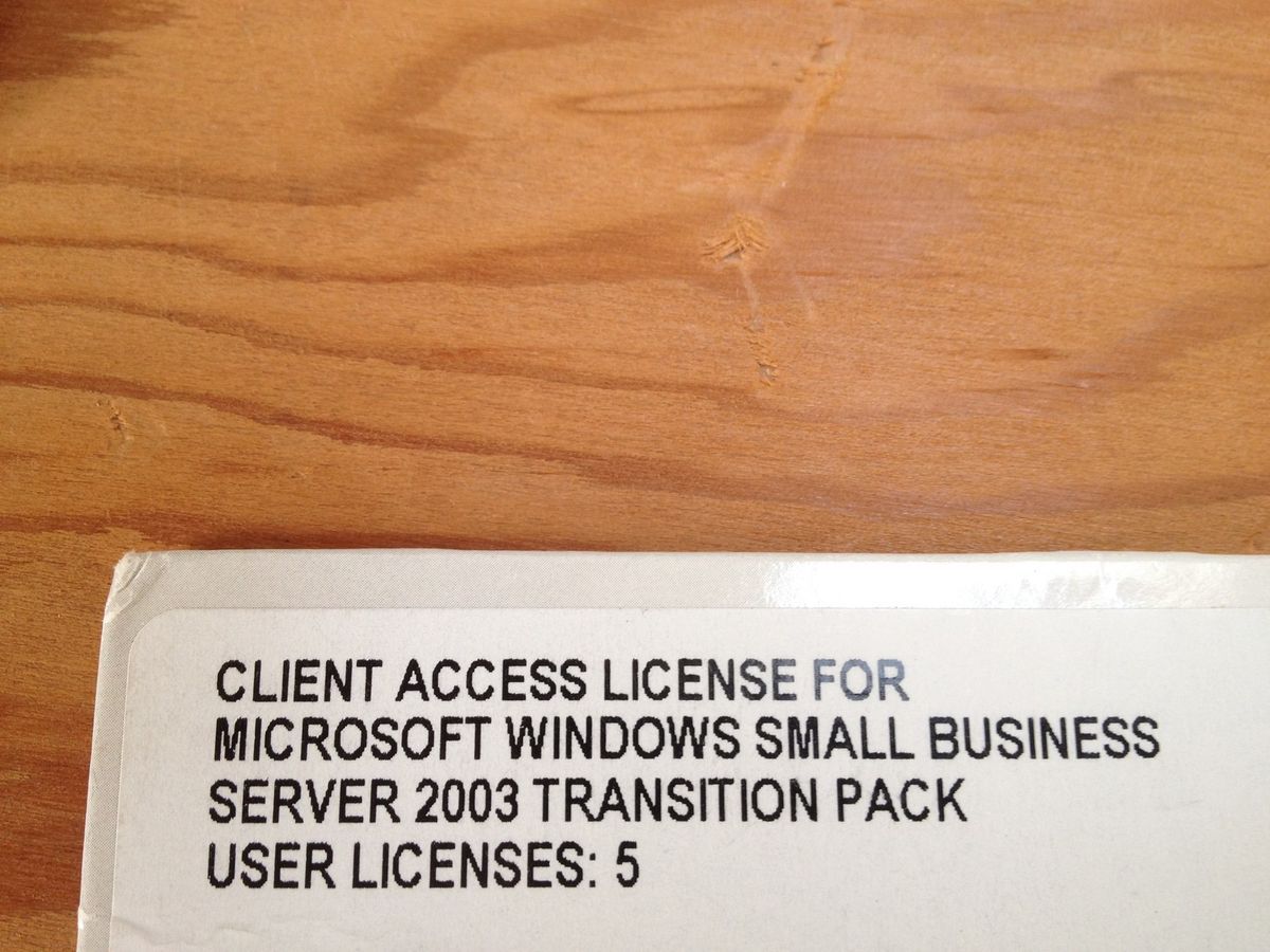 Microsoft Windows Small Business Server 2003 Transition Pack 5 User