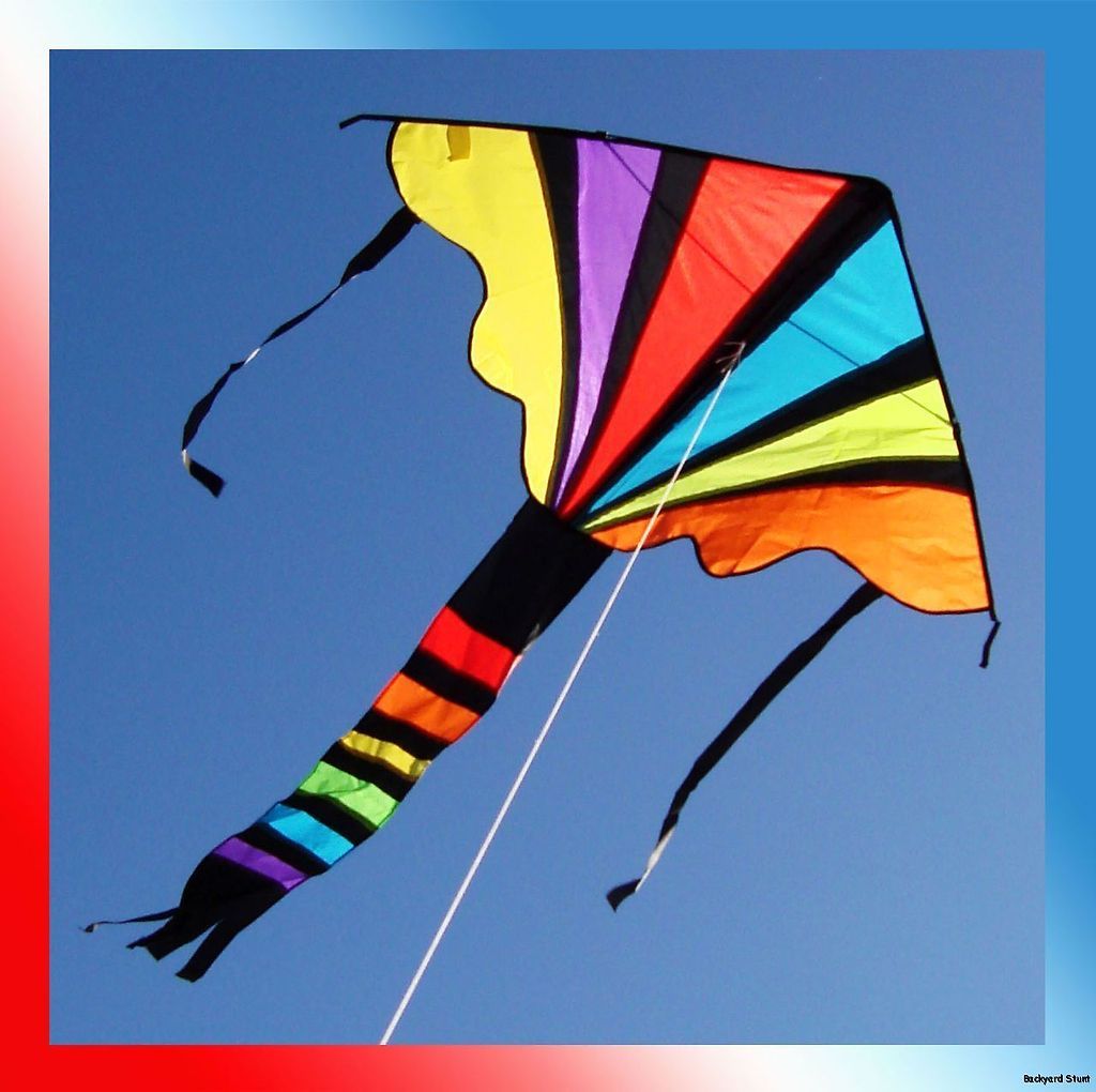 New Delta Rainbow Kite Single Line Outdoor Fun Beach/Park Toy 44 W