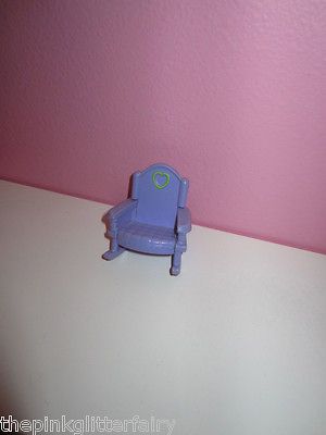 MINIATURE for a DOLL HOUSE furniture purple heart rocking chair D 3