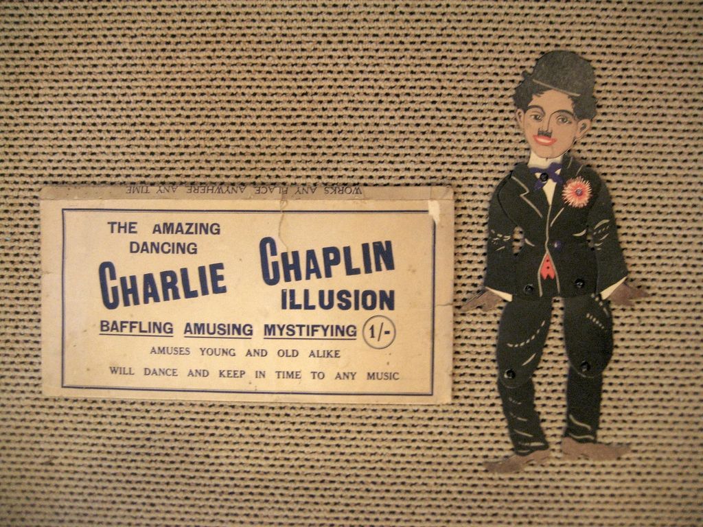 Cardboard Dancing Charlie Chaplin Illustration / UK