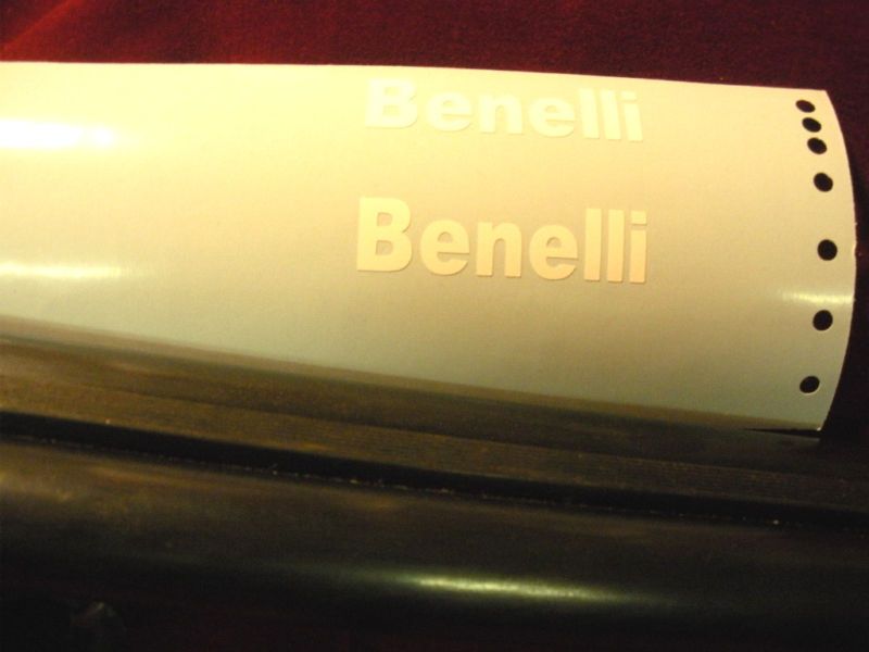 BENELLI BARRELL DECALS TRAP SHOTGUN SKEET BRIGHT WHITE