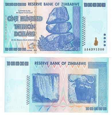 ZIMBABWE DOLLARS CURRENCY MONEY INFLATION BANK NOTE MINT UNC BIL