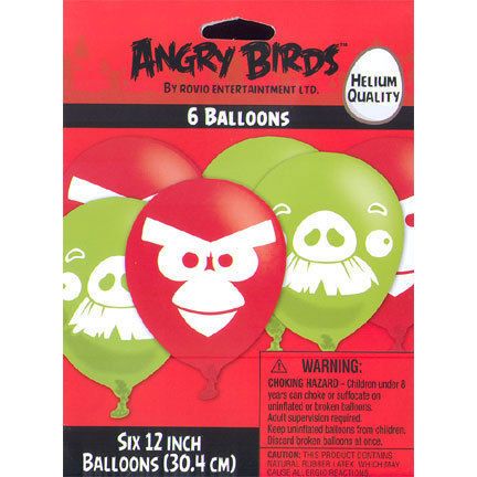 ANGRY BIRDS latex BALLOONS ~ Birthday Party Supplies ~ decorations