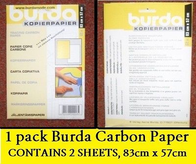 BURDA TRACING CARBON PAPER FOR DRESSMAKING PATTERNS   YELLOW & WHITE