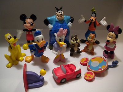 Mickey Mouse Clubhouse Toy Figure Lot & Book Play Set/Cake Topper