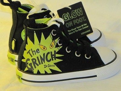 New Converse Chuck Taylor DR SEUSS GRINCH Glow In The Dark Shoes 5