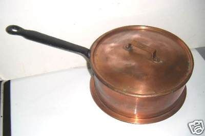 Rare antique copper double boiler top Knut Eriksson sweden LOOK