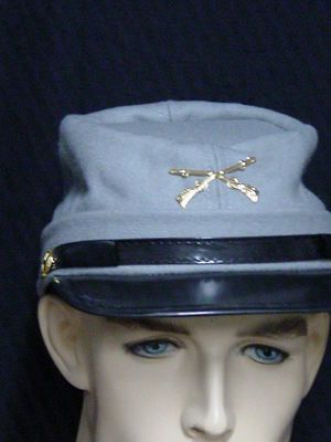 Civil War Rebel Confederate WOOL Kepi Forage cap hat sizes 56 60