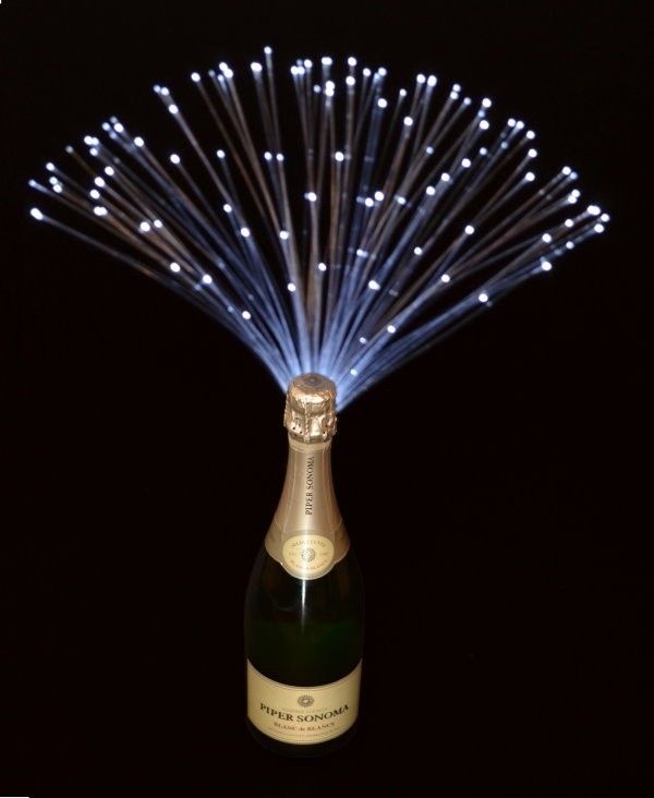 Glowby Fiber Optic Bottlebeams New Years Eve Party Champagne Wine Soda