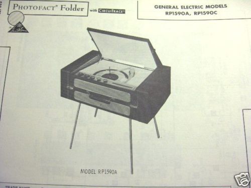 GENERAL ELECTRIC RP1590A & RP1590C PHONOGRAPH PHOTOFACT