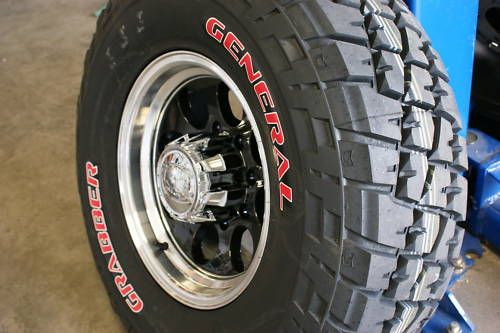Alloy 171 Black General Grabber 285/75 Red Letter Tire 33 Wheels Rims