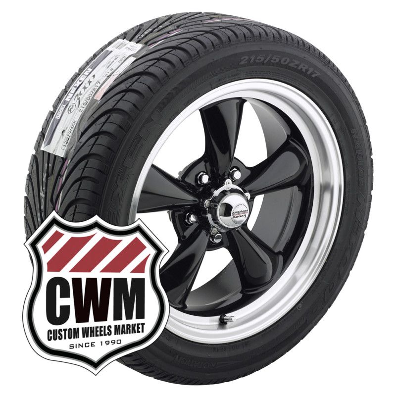  Black Wheels Rims Nexen N3000 Tires 225/45ZR17 for Chevy Rwd 53 81