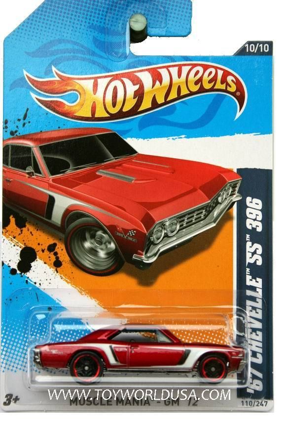 2012 Hot Wheels Muscle Mania GM 110 67 Chevy Chevelle SS 396
