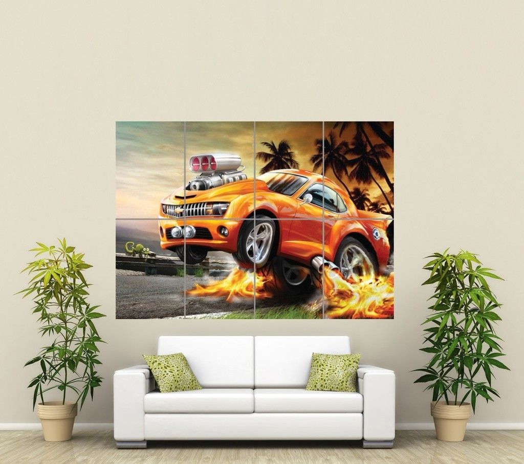 Hot Wheels Racing Car Giant Wall Art Poster ST297