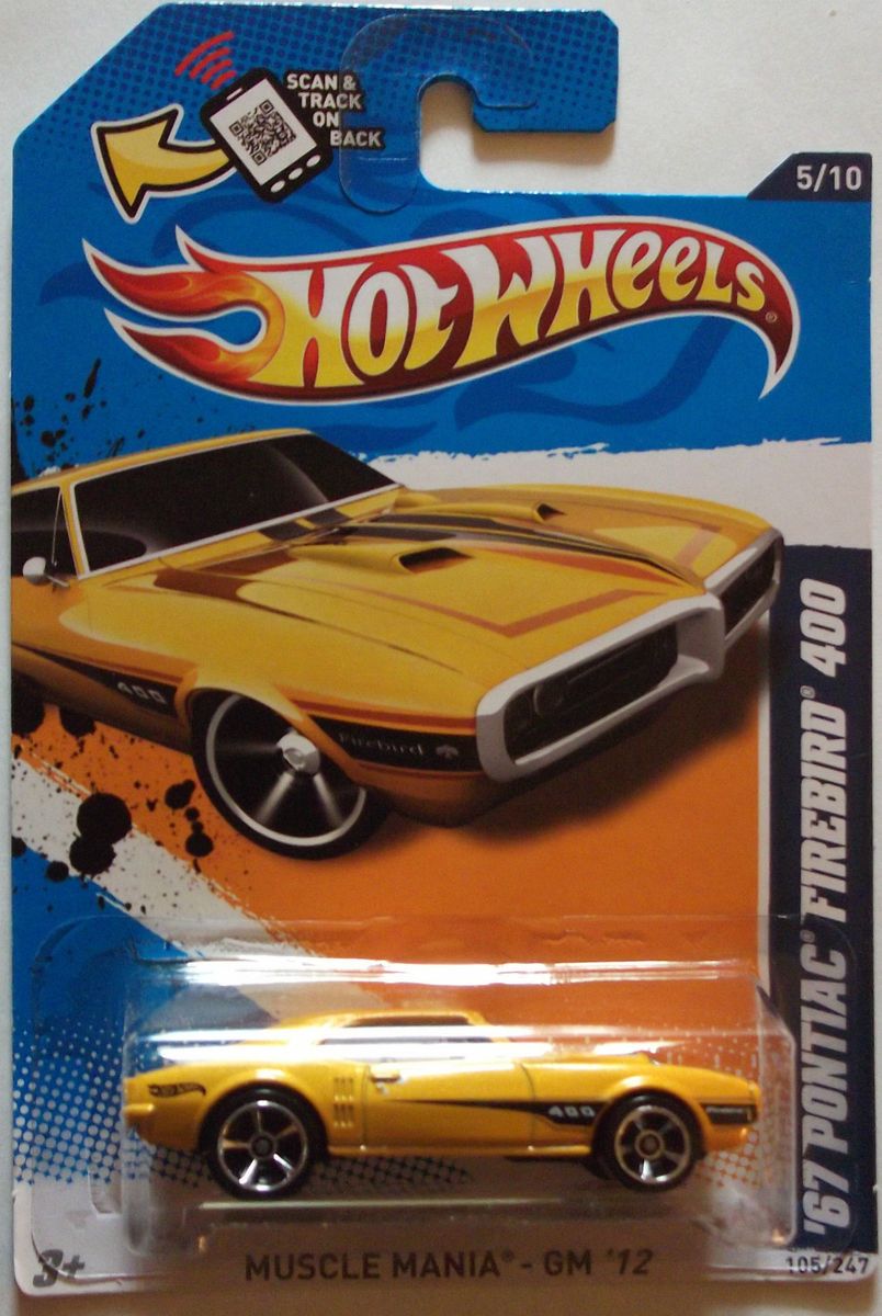 2012 Hot Wheels 67 Pontiac Firebird 400 Col 105 Dark Yellow Version