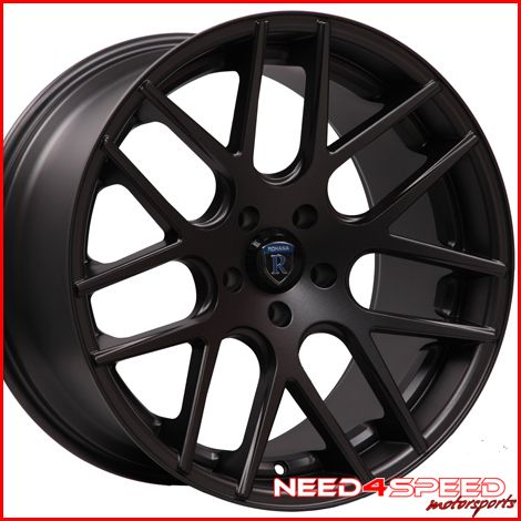 Ford Mustang GT Rohana RC26 Concave Black Staggered Wheels Rims