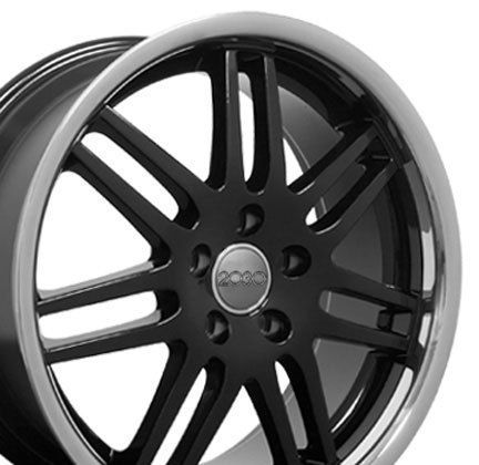Single 18 x 8 Black RS4 Deep Dish Wheel Fits Audi A4 A6 A8