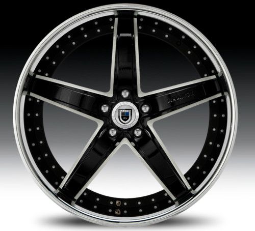 22 asanti AF166 Black Chrome Wheels Rims 3 Piece