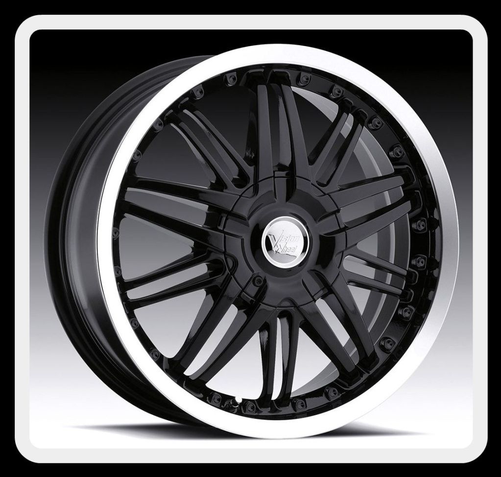 17 Vision 381 5x115 Impala Monte Carlo Charger Black Wheels Rims Free