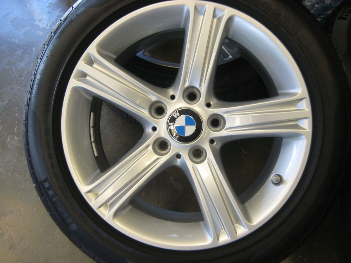 17 BMW 3 series F30 star spoke 393 wheels tires TPMS sensors take offs.